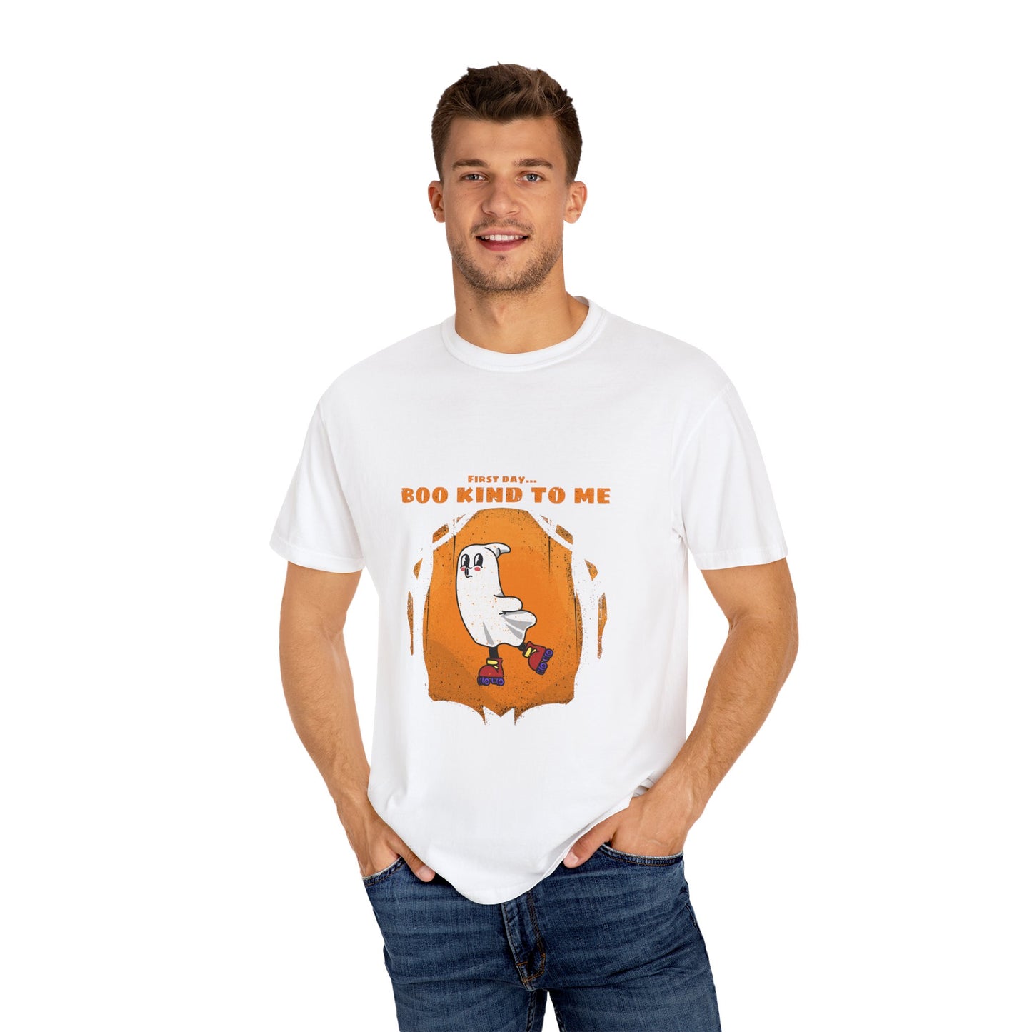 Playful Message T-Shirt: Boo Kind To Me, Funny Graphic Tee, Unisex Cotton Top, Casual Wear, Gift for Friends - MaisonThreadory