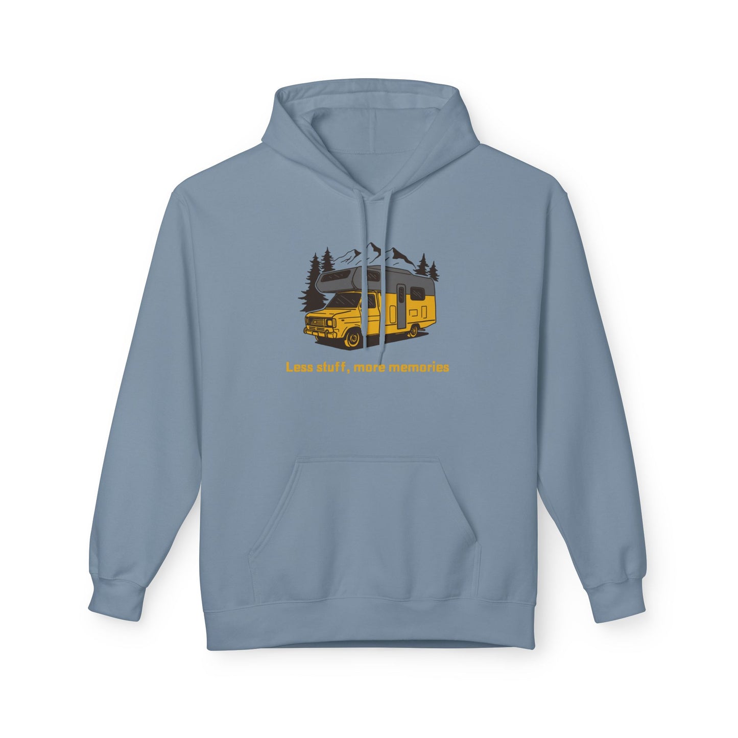 Adventure Awaits Fleece Hoodie | Cozy Travel Hoodie, Campfire Apparel, Unisex Gift, Outdoor Gear, Nature Lover Sweatshirt - MaisonThreadory