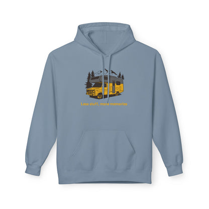 Adventure Awaits Fleece Hoodie | Cozy Travel Hoodie, Campfire Apparel, Unisex Gift, Outdoor Gear, Nature Lover Sweatshirt - MaisonThreadory