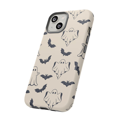 Halloween Phone Case, Ghosts and Bats, Cute Phone Cover, Spooky Accessories, Fall Decor, Gifts for Her, Halloween Party - MaisonThreadory