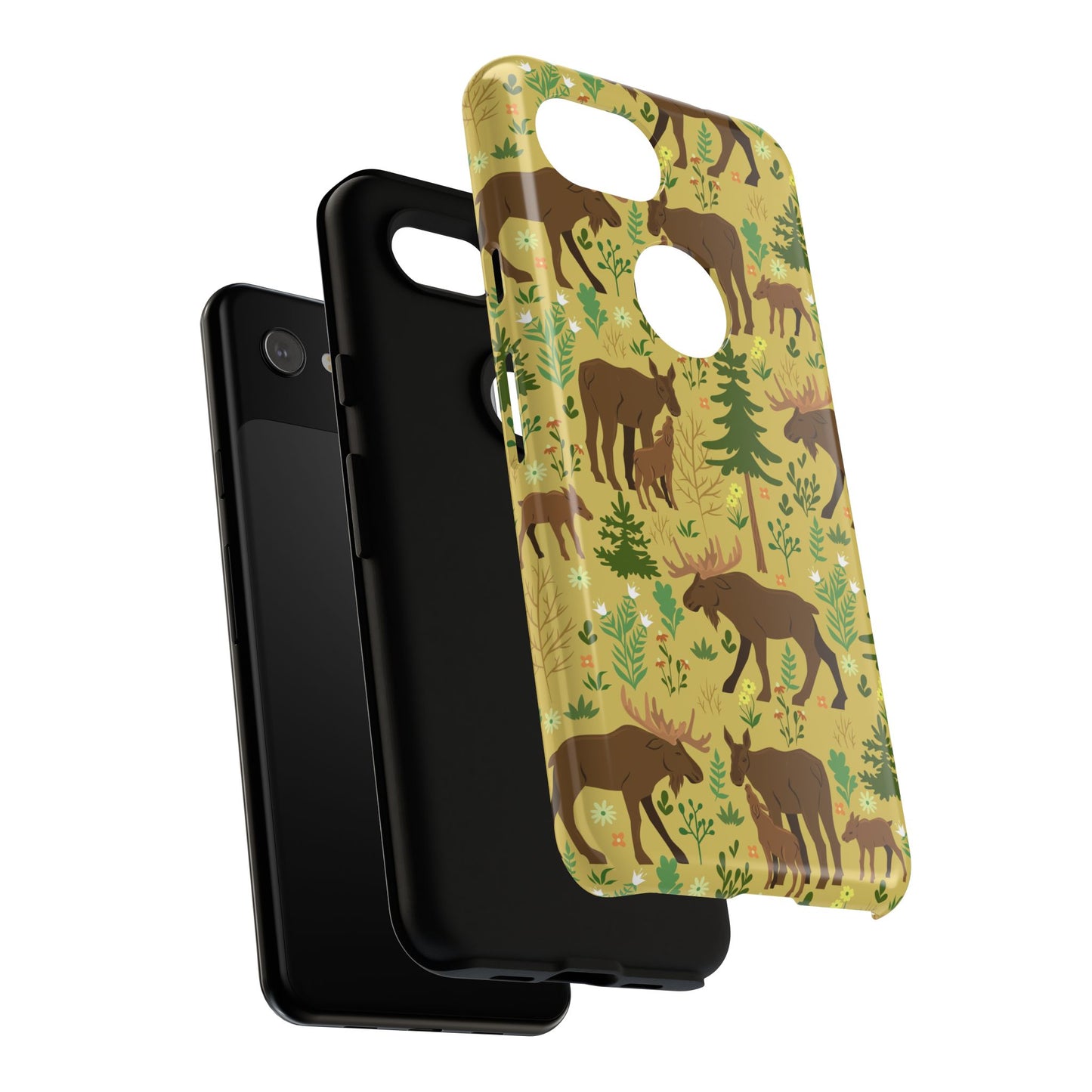 Moose Phone Case - Nature Lover's Accessory, Gifts for Outdoorsy Friends, Wildlife Decor, Eco-Friendly Cover, Forest Adventure Gear - MaisonThreadory
