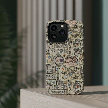 Travel-Inspired Magnetic Tough Cases, Unique Phone Accessories, Perfect for Adventurers, Great Gift for Travelers or Holidays