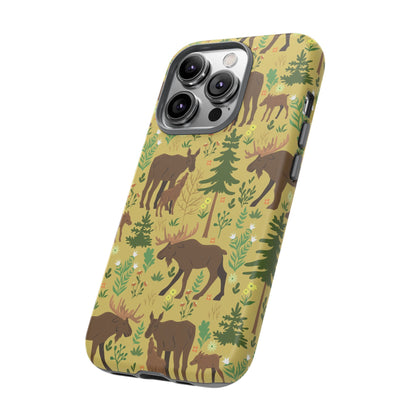 Moose Phone Case - Nature Lover's Accessory, Gifts for Outdoorsy Friends, Wildlife Decor, Eco-Friendly Cover, Forest Adventure Gear - MaisonThreadory