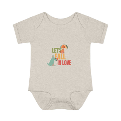 Autumn Baby Bodysuit - Let's Fall in Love, Cute Infant Outfit, Seasonal Gift, Baby Shower Present, Little One's Fall Fashion - MaisonThreadory
