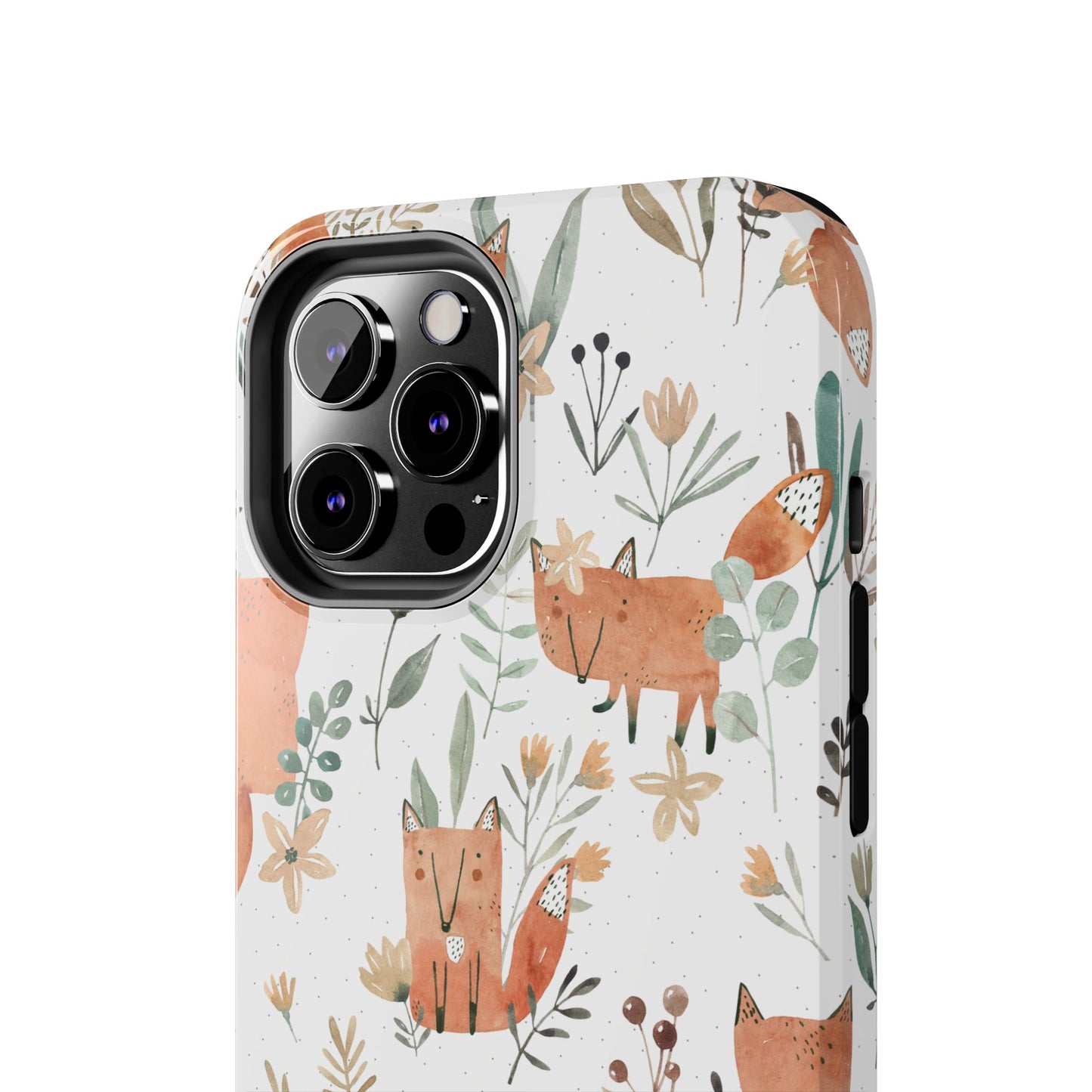 Floral Fox Phone Case, Tough Phone Cases for Nature Lovers, Cute Animal Phone Cover, Gift for Friends, Wildflower Design