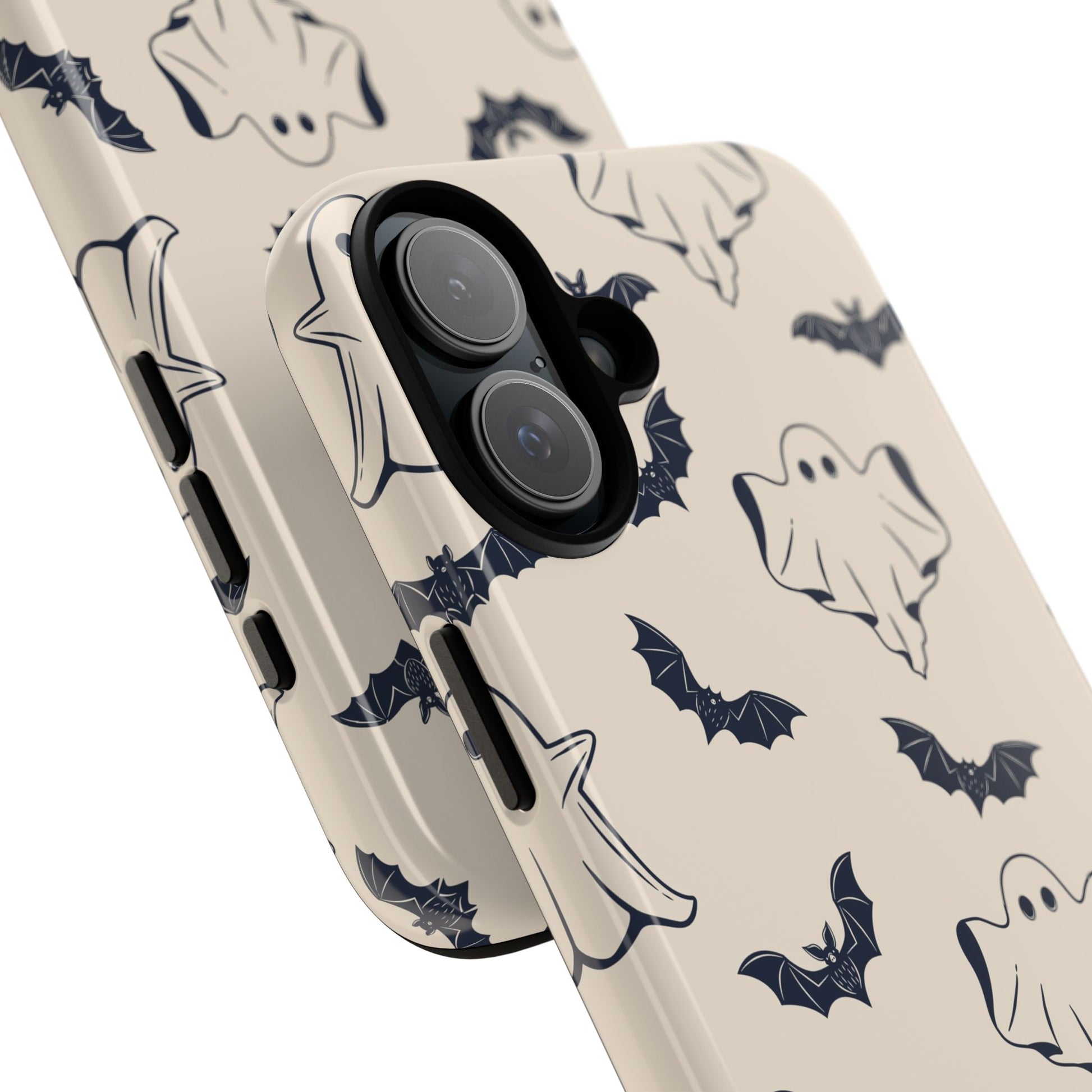 Halloween Phone Case, Ghosts and Bats, Cute Phone Cover, Spooky Accessories, Fall Decor, Gifts for Her, Halloween Party - MaisonThreadory