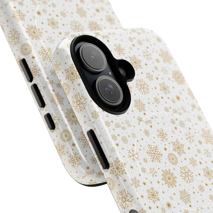 Festive Snowflake Phone Cases for Winter, Holiday Gift, Sleek Design, Winter Accessories, Durable Protection - MaisonThreadory