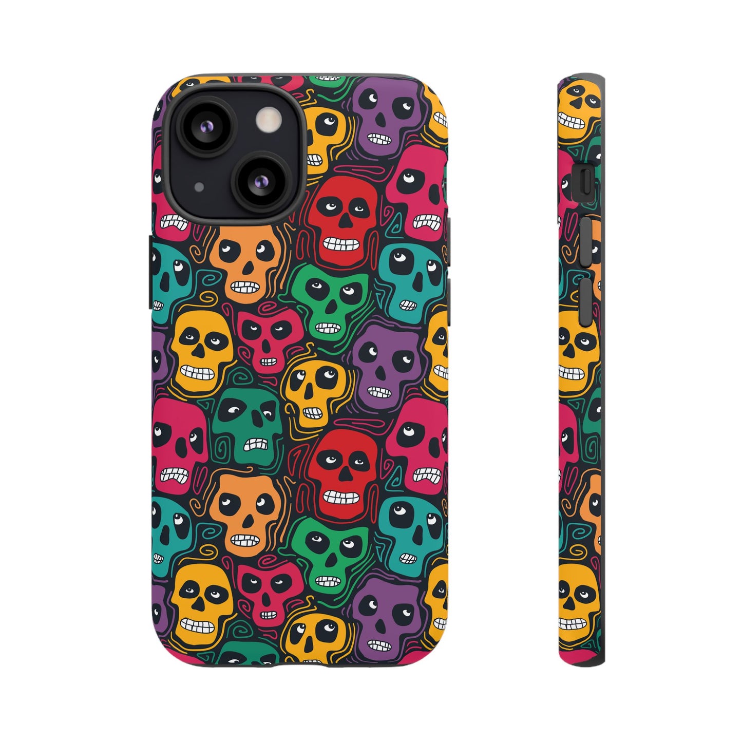 Phone Case, Day of the Dead Tough Case Phone, Mexican Skull Phone Cover, Floral Skeleton Phone Protector, Sugar Skull iPhone Case, Tough