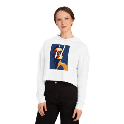Chic Women's Cropped Hooded Sweatshirt, Trendy Fashion, Perfect for Casual Outings, Summer Nights, Gift for Her, Stylish Layering