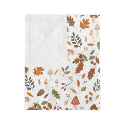 Autumn Leaves Microfiber Blanket - Cozy Fall Decor, Snuggle Blanket, Gift for Her, Warm Fleece Throw, Seasonal Home Essentials - MaisonThreadory