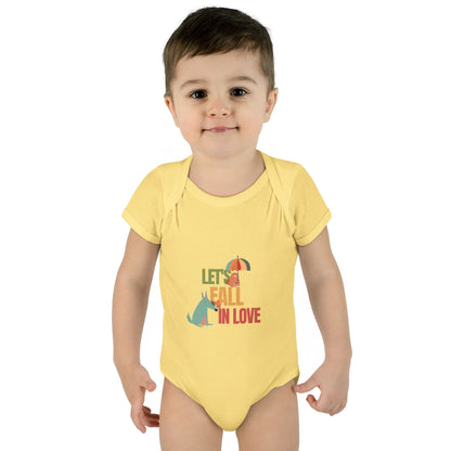 Autumn Baby Bodysuit - Let's Fall in Love, Cute Infant Outfit, Seasonal Gift, Baby Shower Present, Little One's Fall Fashion - MaisonThreadory