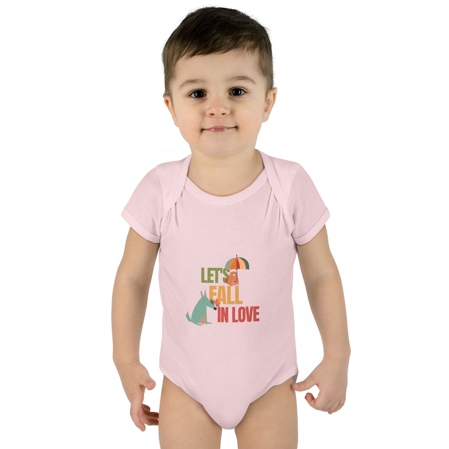 Autumn Baby Bodysuit - Let's Fall in Love, Cute Infant Outfit, Seasonal Gift, Baby Shower Present, Little One's Fall Fashion - MaisonThreadory