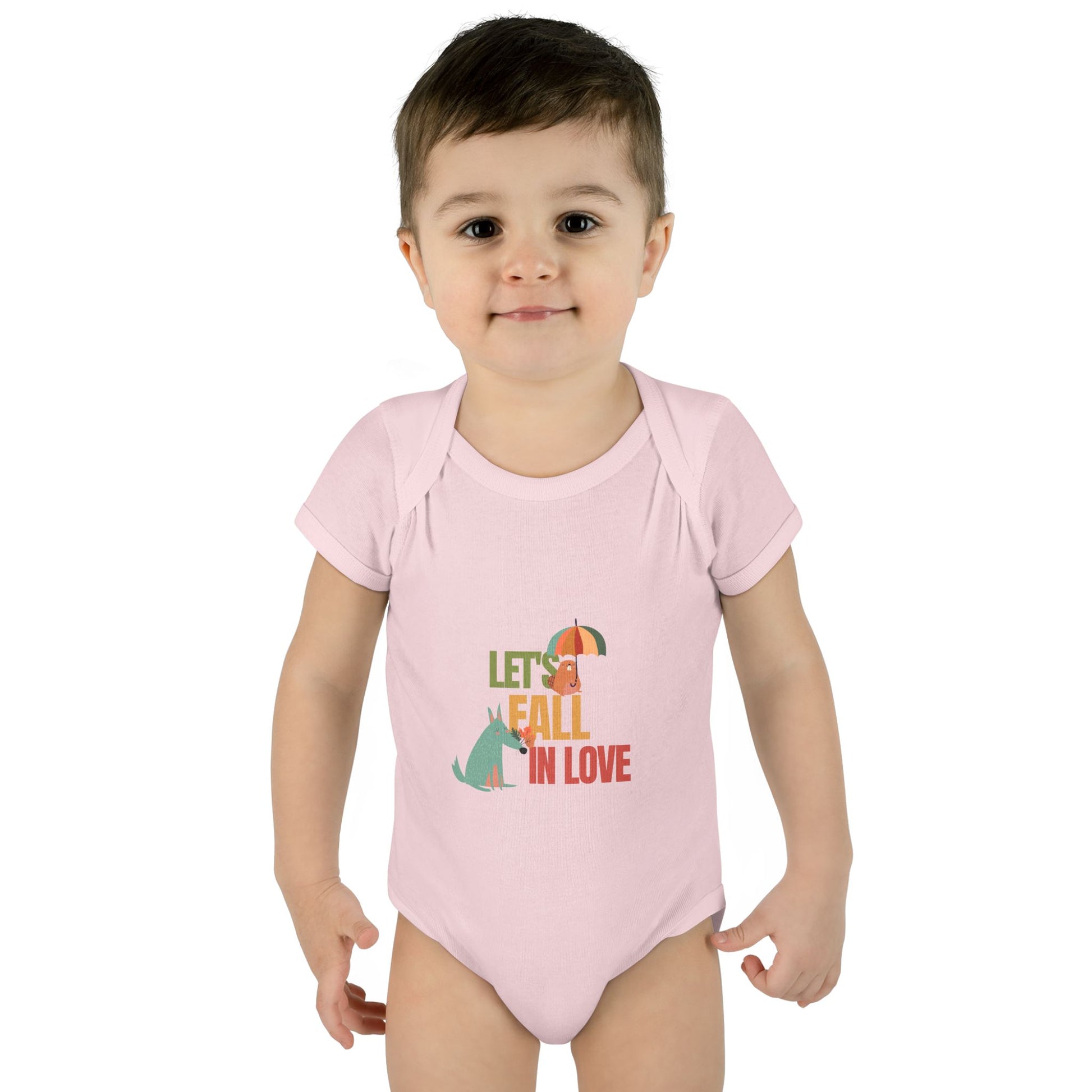 Autumn Baby Bodysuit - Let's Fall in Love, Cute Infant Outfit, Seasonal Gift, Baby Shower Present, Little One's Fall Fashion - MaisonThreadory