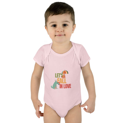 Autumn Baby Bodysuit - Let's Fall in Love, Cute Infant Outfit, Seasonal Gift, Baby Shower Present, Little One's Fall Fashion - MaisonThreadory