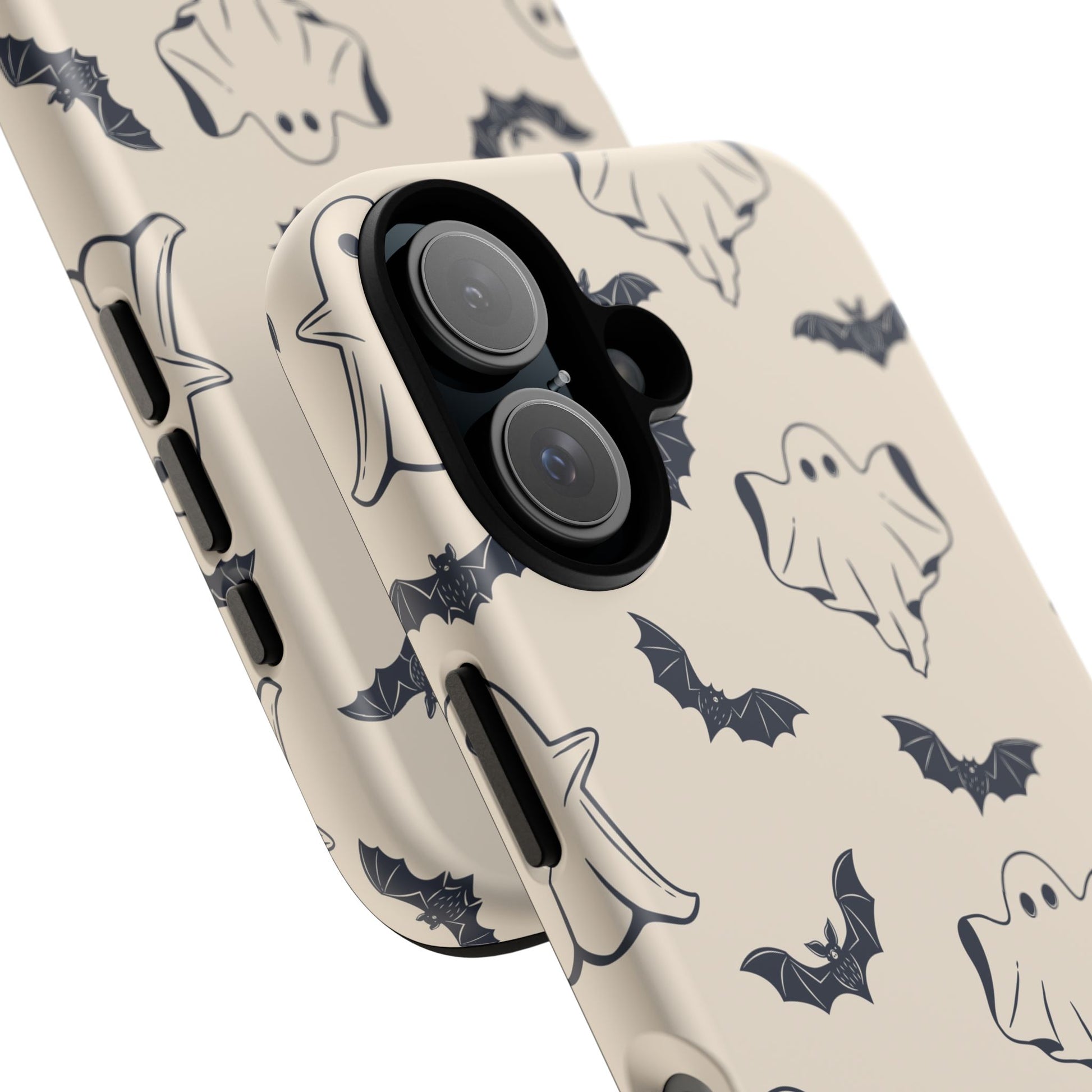 Halloween Phone Case, Ghosts and Bats, Cute Phone Cover, Spooky Accessories, Fall Decor, Gifts for Her, Halloween Party - MaisonThreadory