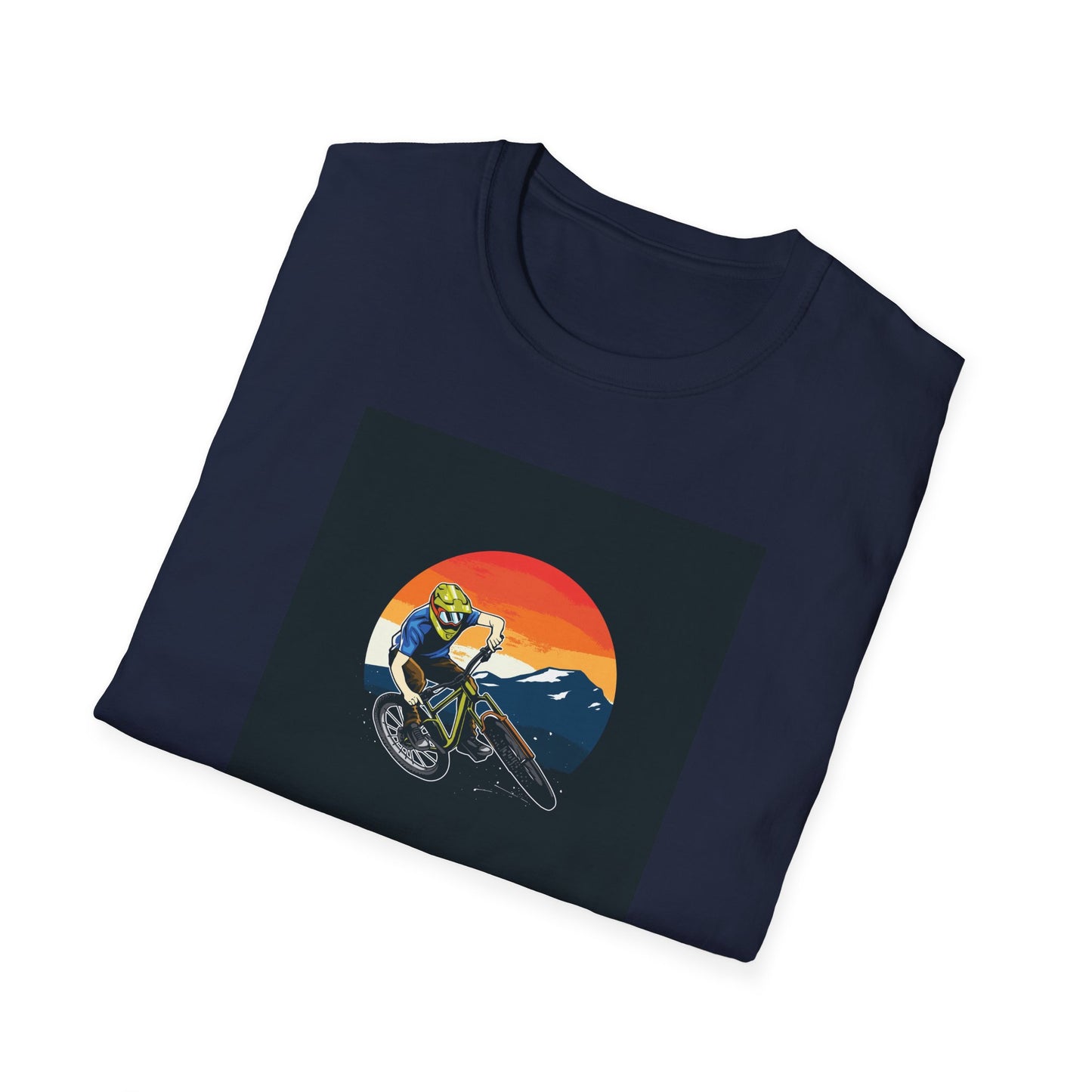 Mountain Biker T-Shirt - Adventure Cycling Tee, Outdoor Sports Shirt, Mountain Bike Lover Gift, Nature Enthusiast Top, Unisex Cotton Tee