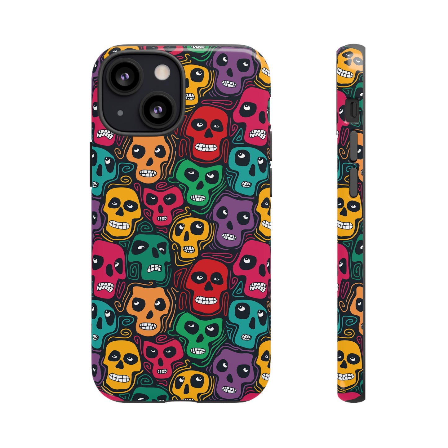 Phone Case, Day of the Dead Tough Case Phone, Mexican Skull Phone Cover, Floral Skeleton Phone Protector, Sugar Skull iPhone Case, Tough