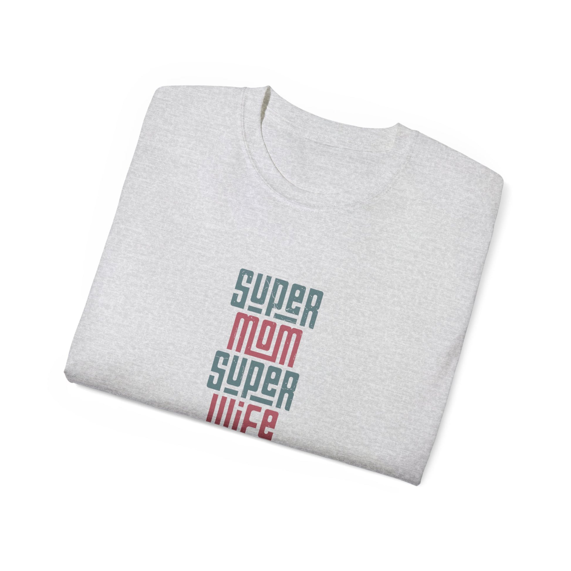 Super Mom Super Wife Super Tired Tee, Funny T-Shirt for Moms, Mother's Day Gift, Self-Care Shirt, Unisex Cotton Tee, Casual Wear - MaisonThreadory