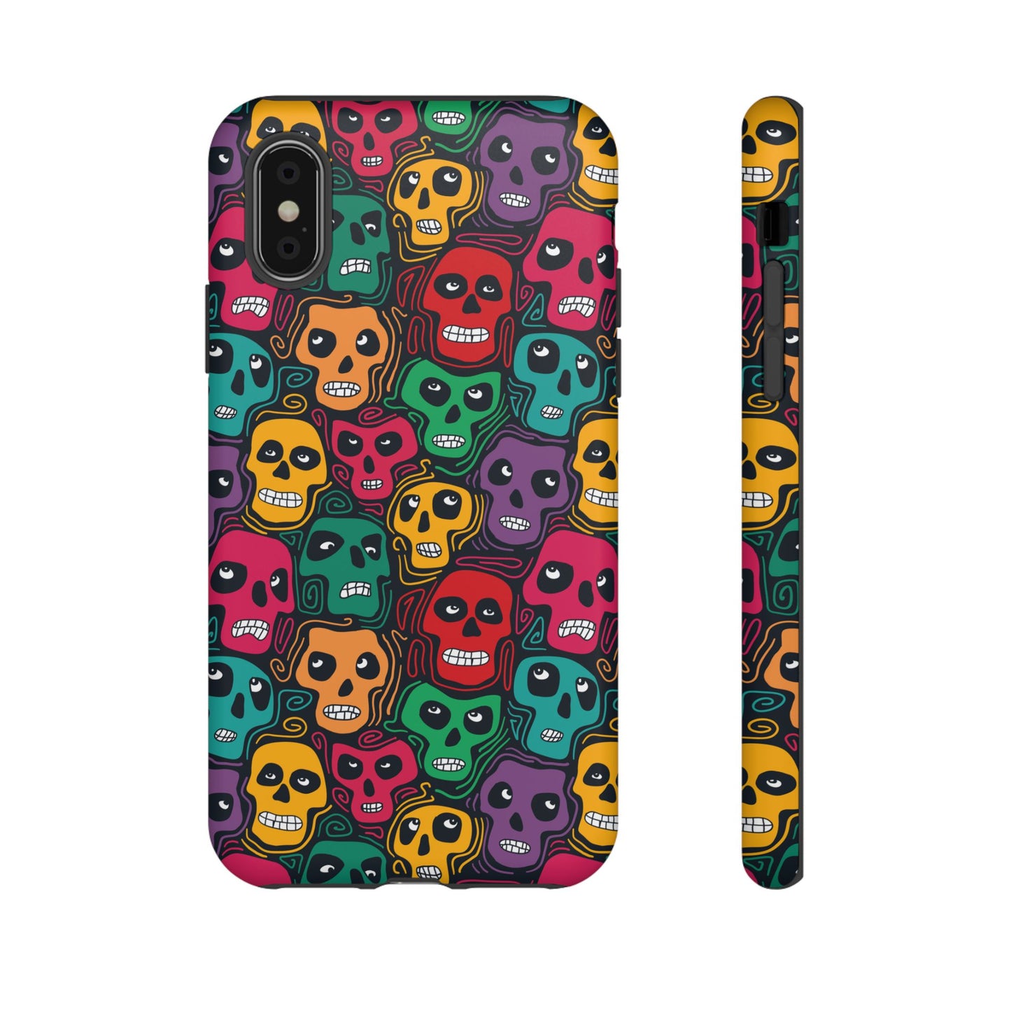 Phone Case, Day of the Dead Tough Case Phone, Mexican Skull Phone Cover, Floral Skeleton Phone Protector, Sugar Skull iPhone Case, Tough