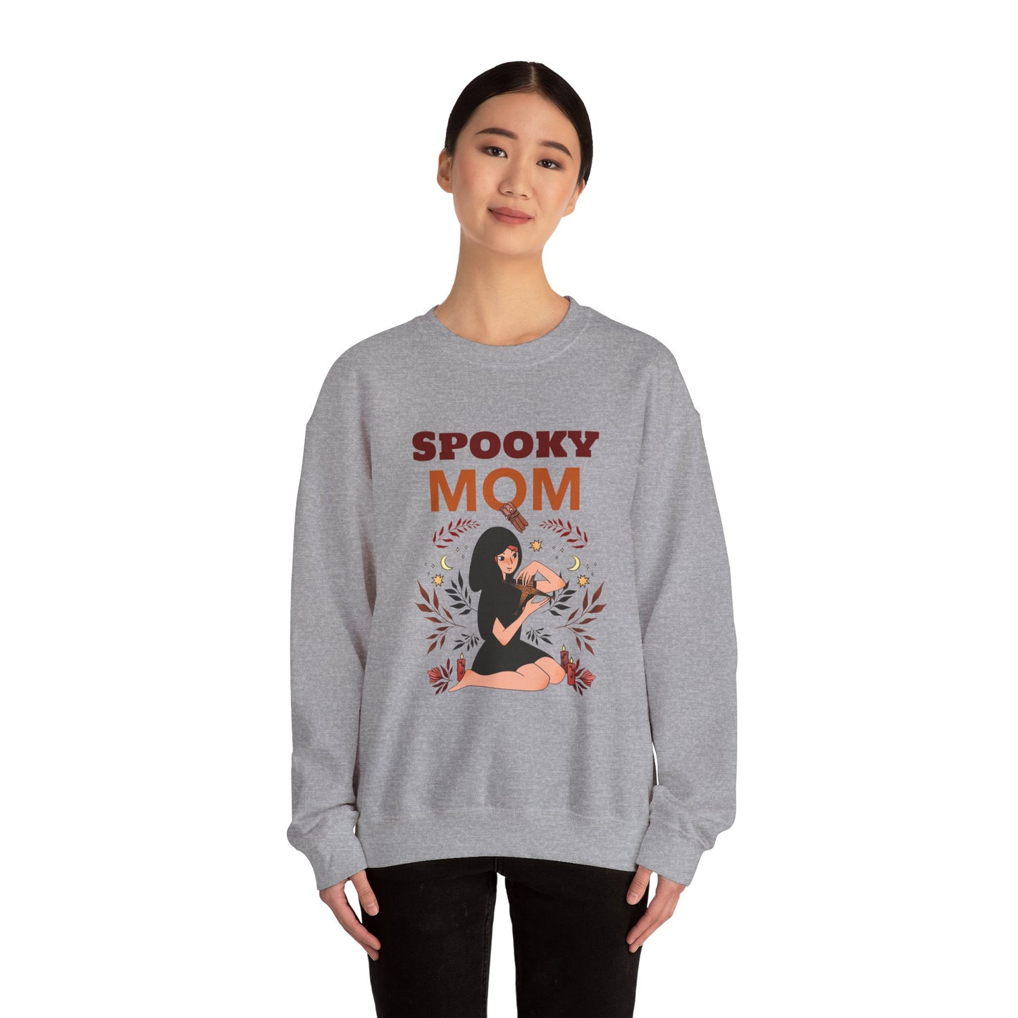 Spooky Mom Sweatshirt | Unisex Crewneck | Halloween Apparel | Gift for Moms | Cozy Fall Fashion | Cute Sweatshirt - MaisonThreadory