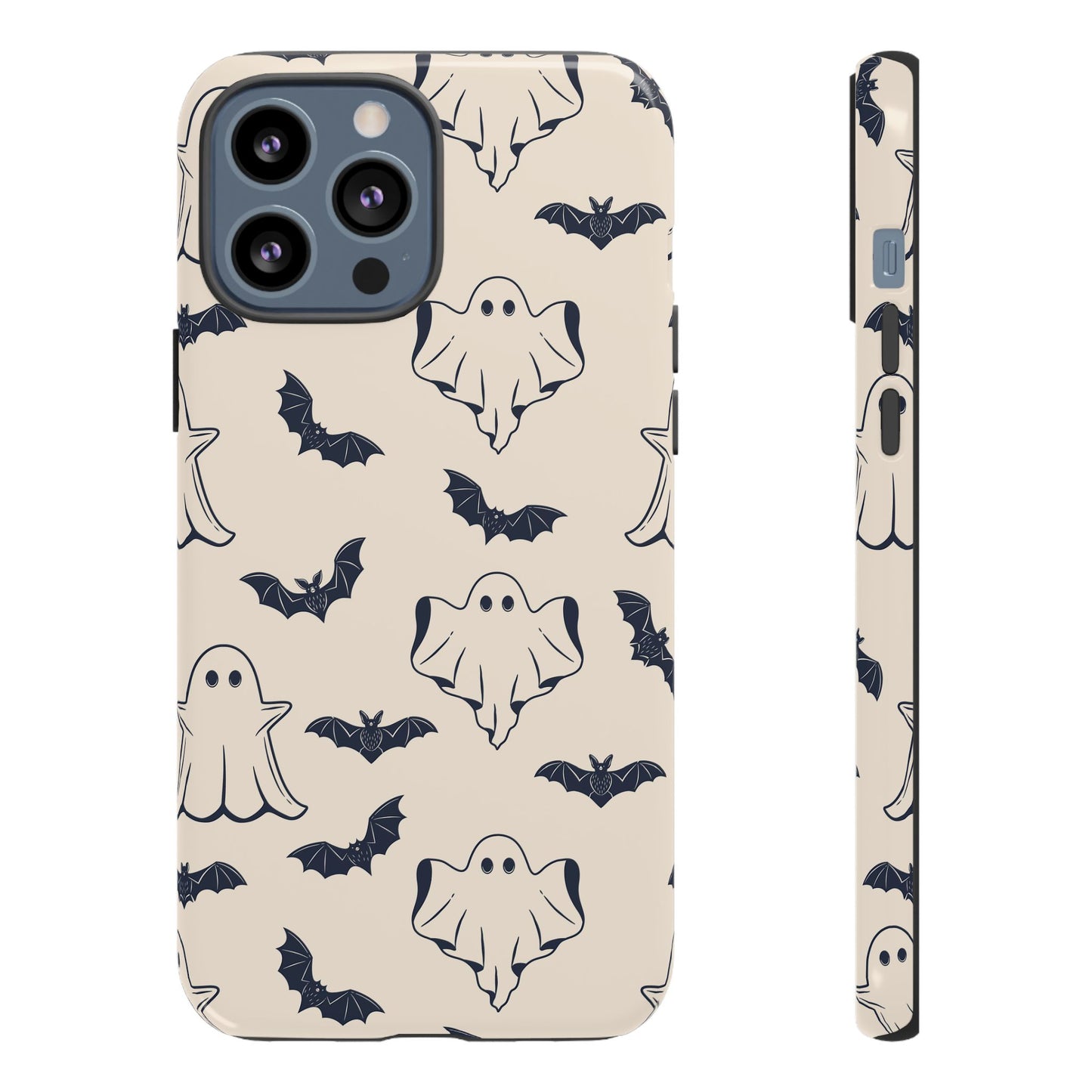 Halloween Phone Case, Ghosts and Bats, Cute Phone Cover, Spooky Accessories, Fall Decor, Gifts for Her, Halloween Party - MaisonThreadory