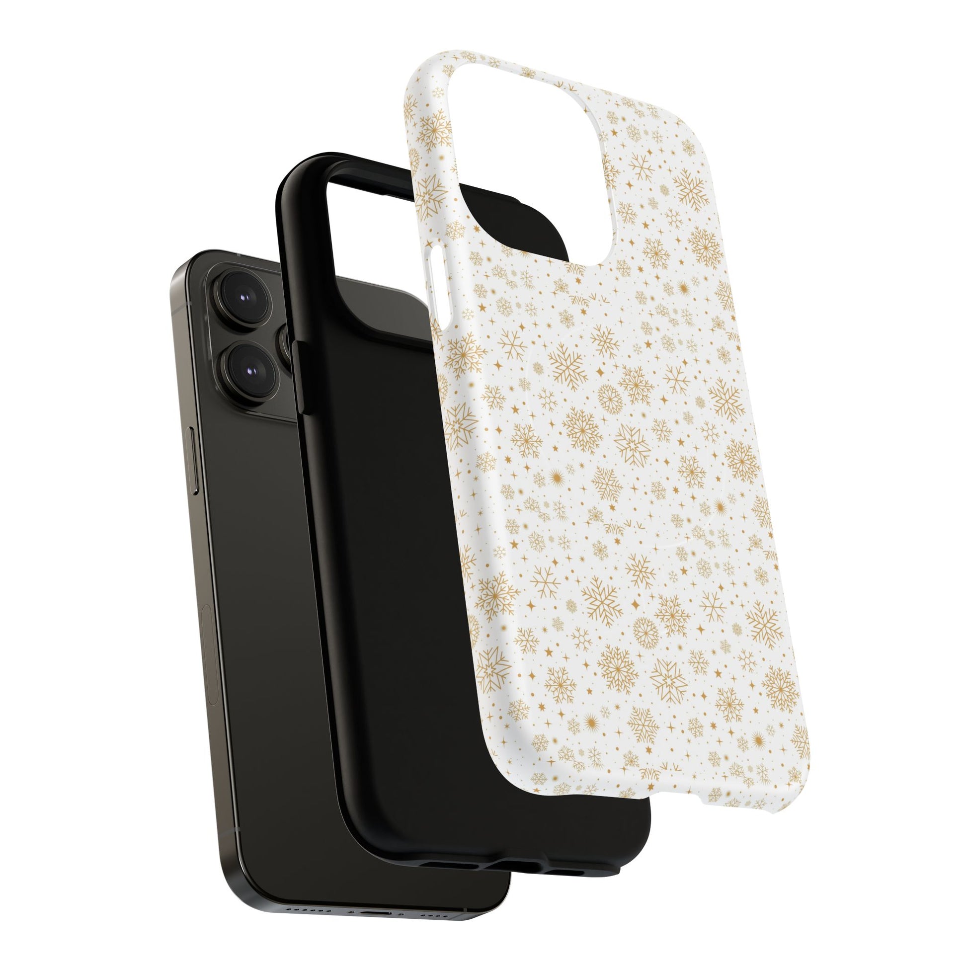 Festive Snowflake Phone Cases for Winter, Holiday Gift, Sleek Design, Winter Accessories, Durable Protection - MaisonThreadory