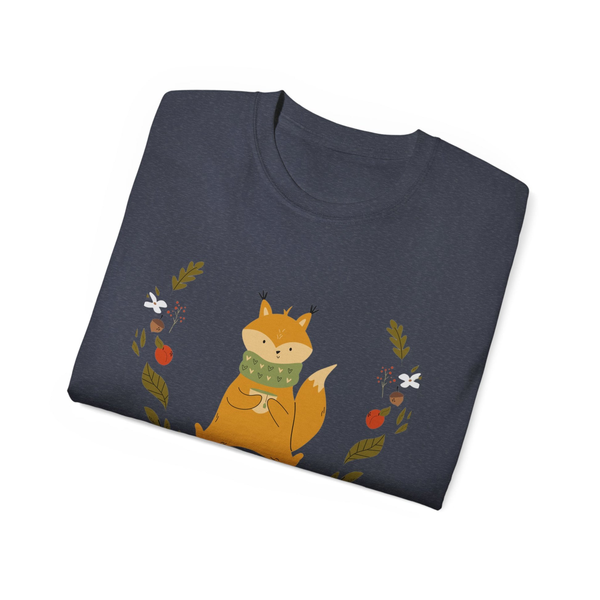 Whimsical Squirrel Tee - Cozy Unisex T-Shirt for Nature Lovers, Perfect Gift for Fall, Cute Wildlife Art, Eco-Friendly Fashion - MaisonThreadory