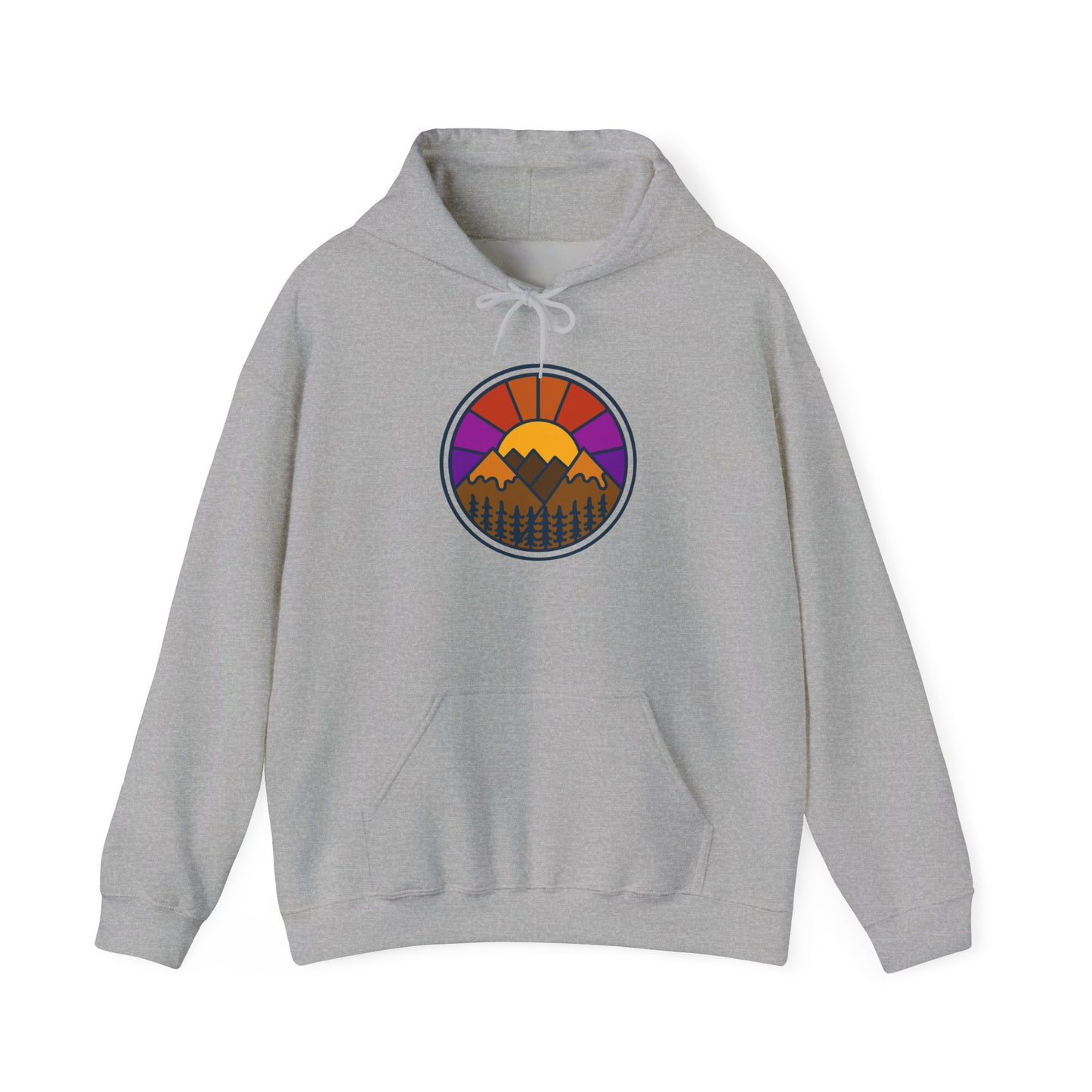 Sunset Mountains Hooded Sweatshirt | Unisex Heavy Blend | Cozy Sweatshirt for Nature Lovers | Perfect Gift for Outdoor Enthusiasts, [...] - MaisonThreadory