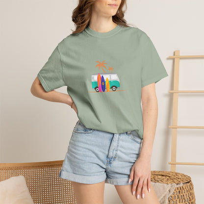 Surf Van T-Shirt — Retro Beach Camper Graphic Tee