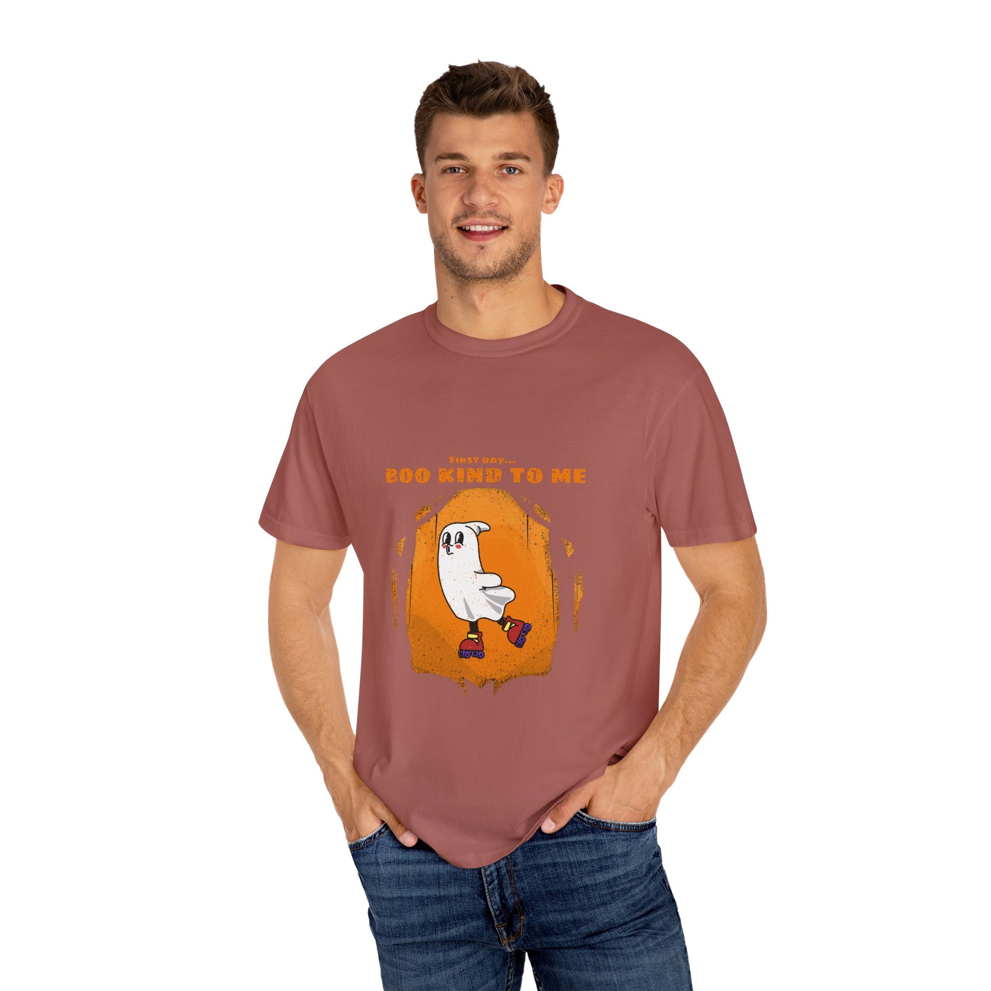 Playful Message T-Shirt: Boo Kind To Me, Funny Graphic Tee, Unisex Cotton Top, Casual Wear, Gift for Friends - MaisonThreadory