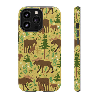 Moose Phone Case - Nature Lover's Accessory, Gifts for Outdoorsy Friends, Wildlife Decor, Eco-Friendly Cover, Forest Adventure Gear - MaisonThreadory
