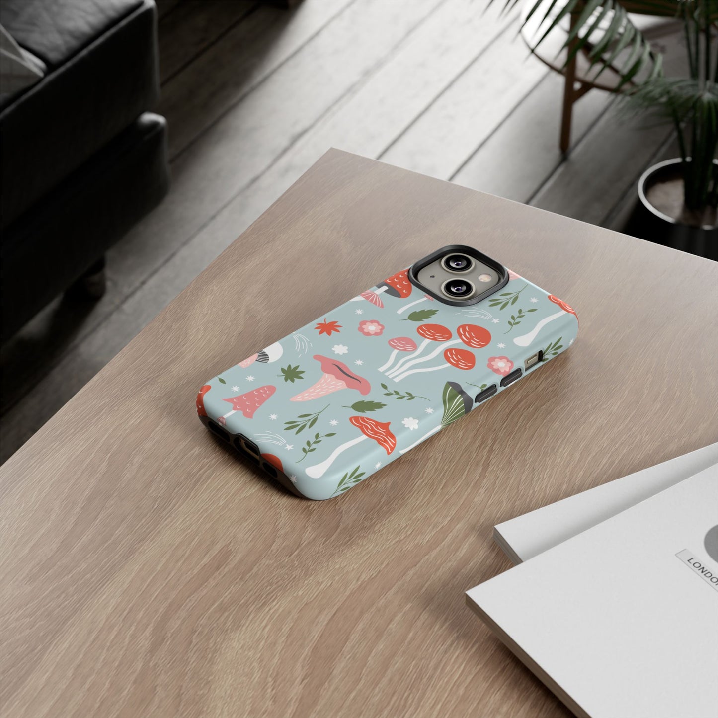 Whimsical Mushroom Phone Case, Cute Floral Smartphone Cover, Unique Gift for Nature Lovers, Trendy Tech Accessory, Eco-friendly Case