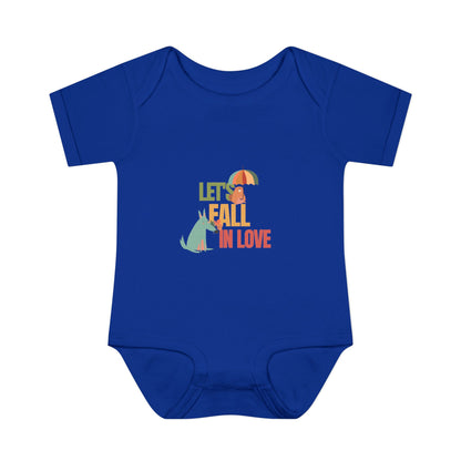 Autumn Baby Bodysuit - Let's Fall in Love, Cute Infant Outfit, Seasonal Gift, Baby Shower Present, Little One's Fall Fashion - MaisonThreadory