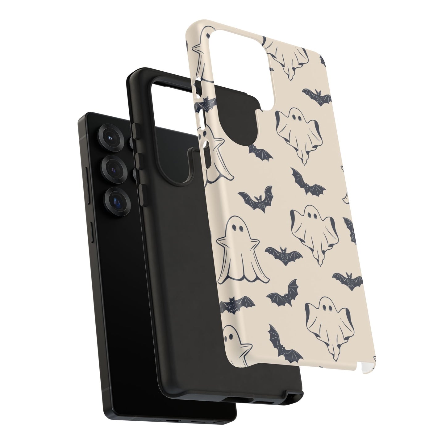 Halloween Phone Case, Ghosts and Bats, Cute Phone Cover, Spooky Accessories, Fall Decor, Gifts for Her, Halloween Party - MaisonThreadory