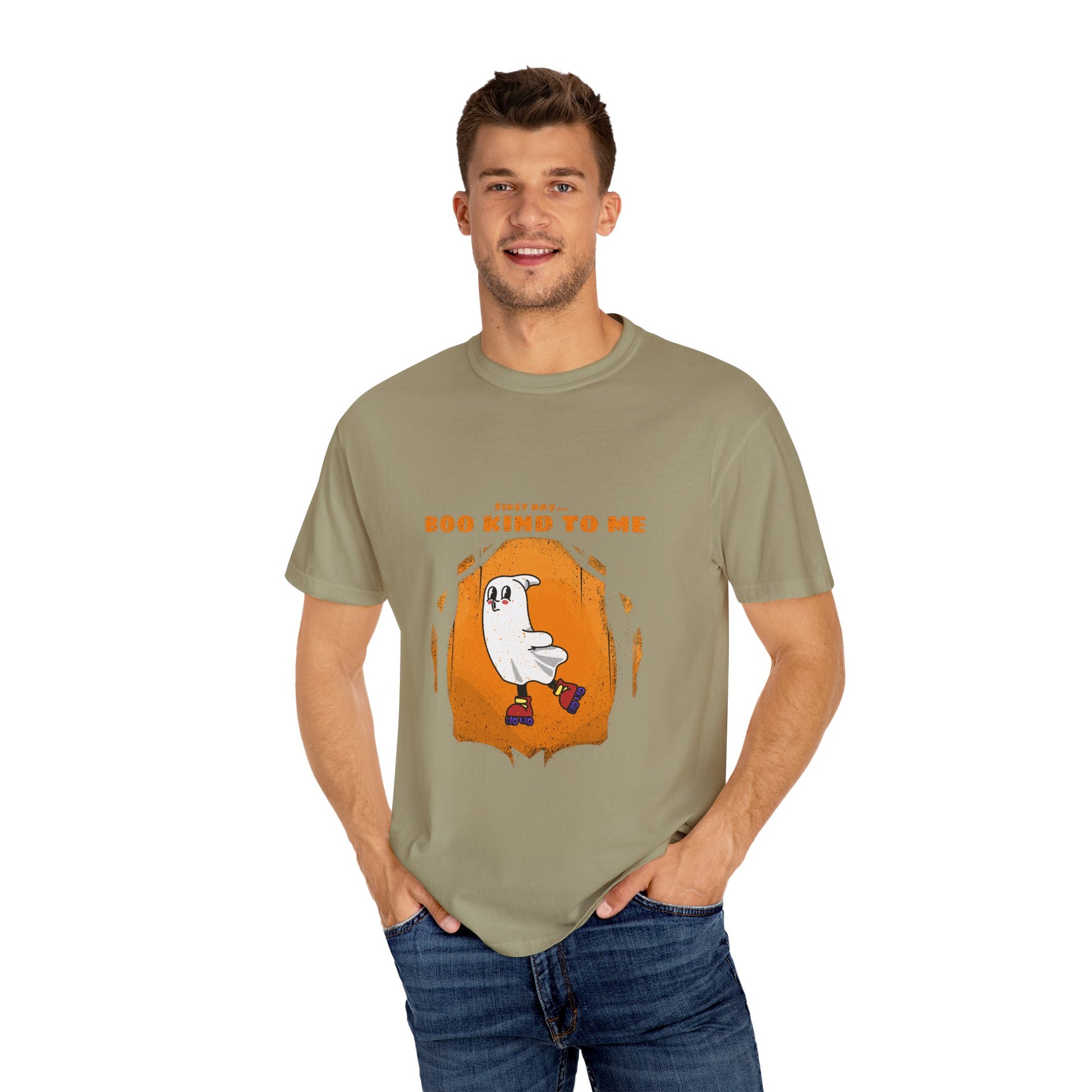 Playful Message T-Shirt: Boo Kind To Me, Funny Graphic Tee, Unisex Cotton Top, Casual Wear, Gift for Friends - MaisonThreadory