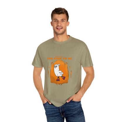 Playful Message T-Shirt: Boo Kind To Me, Funny Graphic Tee, Unisex Cotton Top, Casual Wear, Gift for Friends - MaisonThreadory