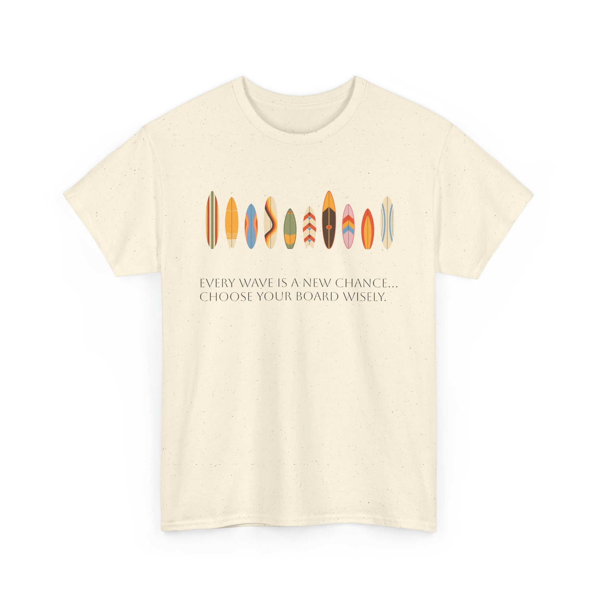Surf Vibes Unisex Heavy Cotton Tee | Chill Beachwear, Casual Summer Shirt, Gift for Surf Lovers, Vacation Outfit, Everyday Wear - MaisonThreadory