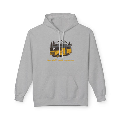 Adventure Awaits Fleece Hoodie | Cozy Travel Hoodie, Campfire Apparel, Unisex Gift, Outdoor Gear, Nature Lover Sweatshirt - MaisonThreadory