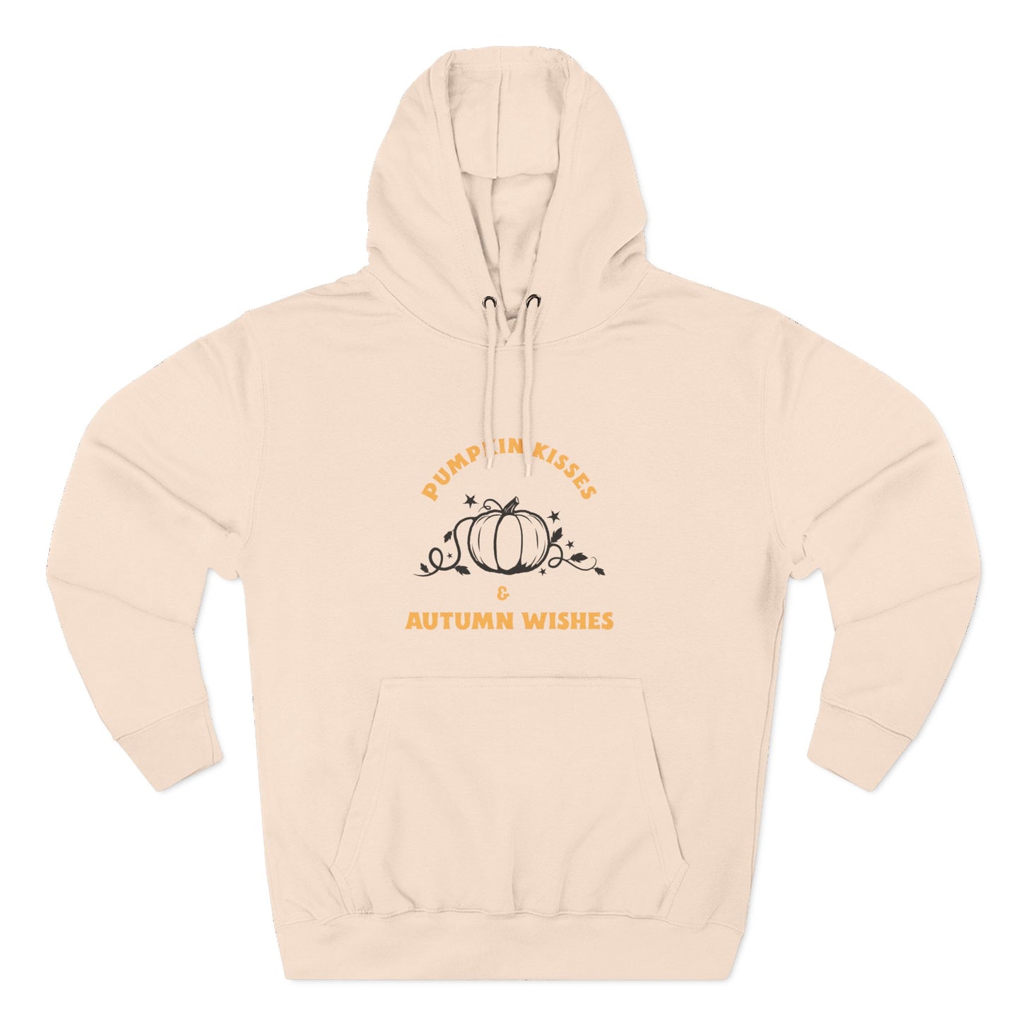 Autumn Wishes Fleece Hoodie, Cozy Fall Hoodie, Pumpkin Hoodie, Halloween Sweatshirt, Gift for Her, Seasonal Fashion - MaisonThreadory