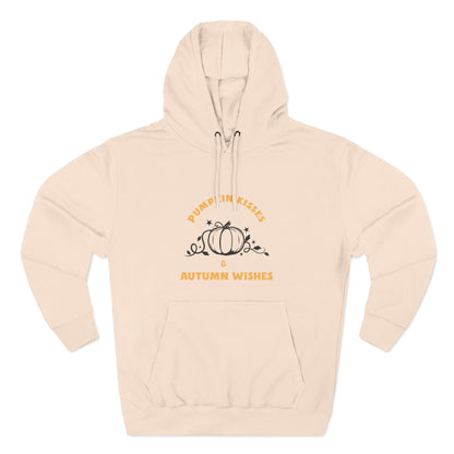 Autumn Wishes Fleece Hoodie, Cozy Fall Hoodie, Pumpkin Hoodie, Halloween Sweatshirt, Gift for Her, Seasonal Fashion - MaisonThreadory