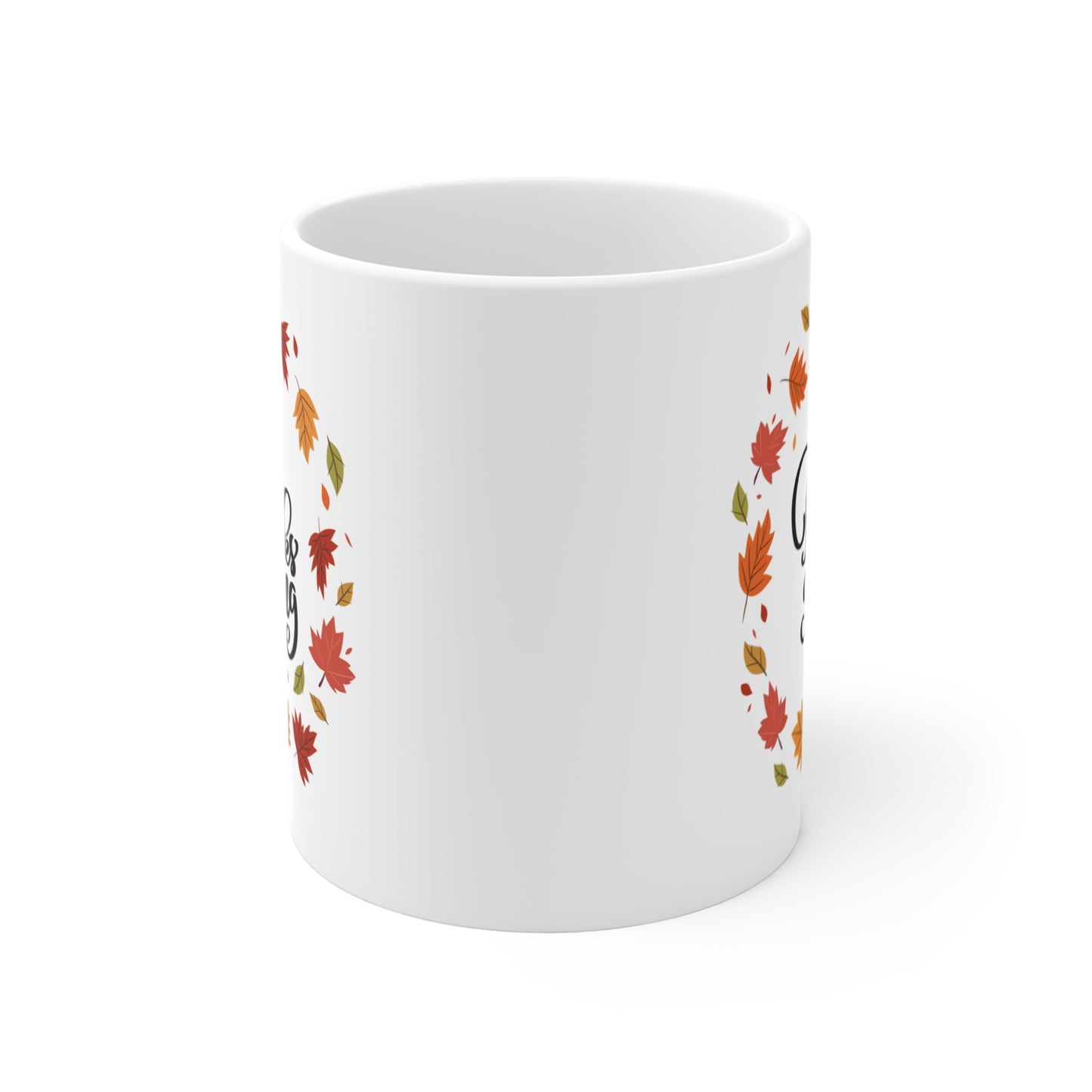 Thanksgiving Mug, Autumn Coffee Cup, Fall Decor, Seasonal Drinkware, Perfect for Family Gatherings - MaisonThreadory