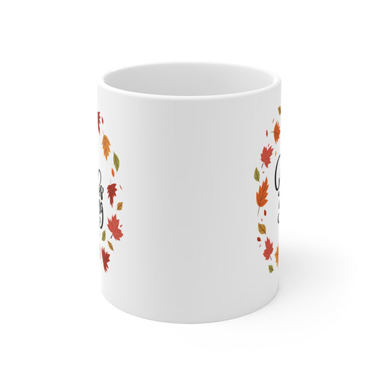 Thanksgiving Mug, Autumn Coffee Cup, Fall Decor, Seasonal Drinkware, Perfect for Family Gatherings - MaisonThreadory