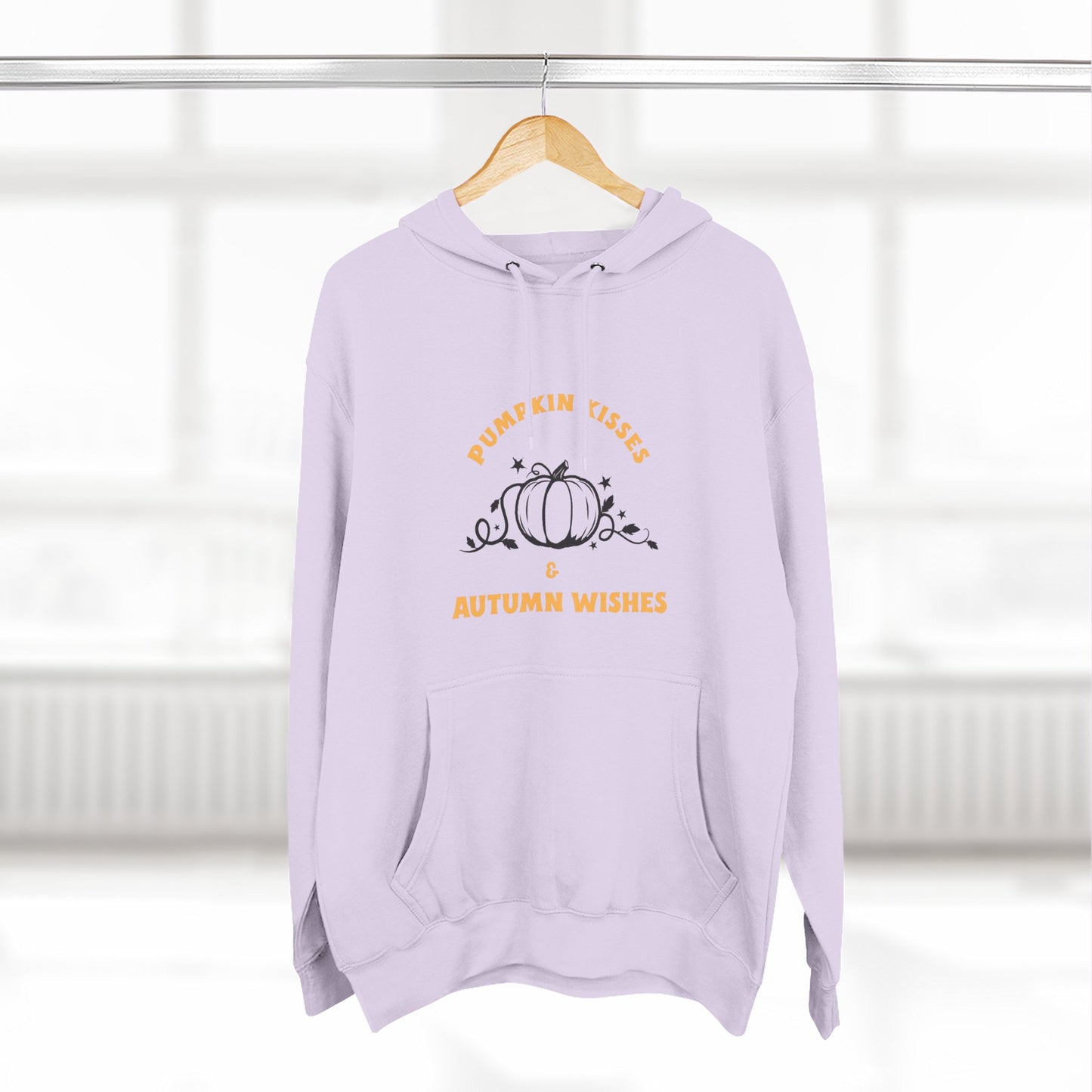 Autumn Wishes Fleece Hoodie, Cozy Fall Hoodie, Pumpkin Hoodie, Halloween Sweatshirt, Gift for Her, Seasonal Fashion - MaisonThreadory