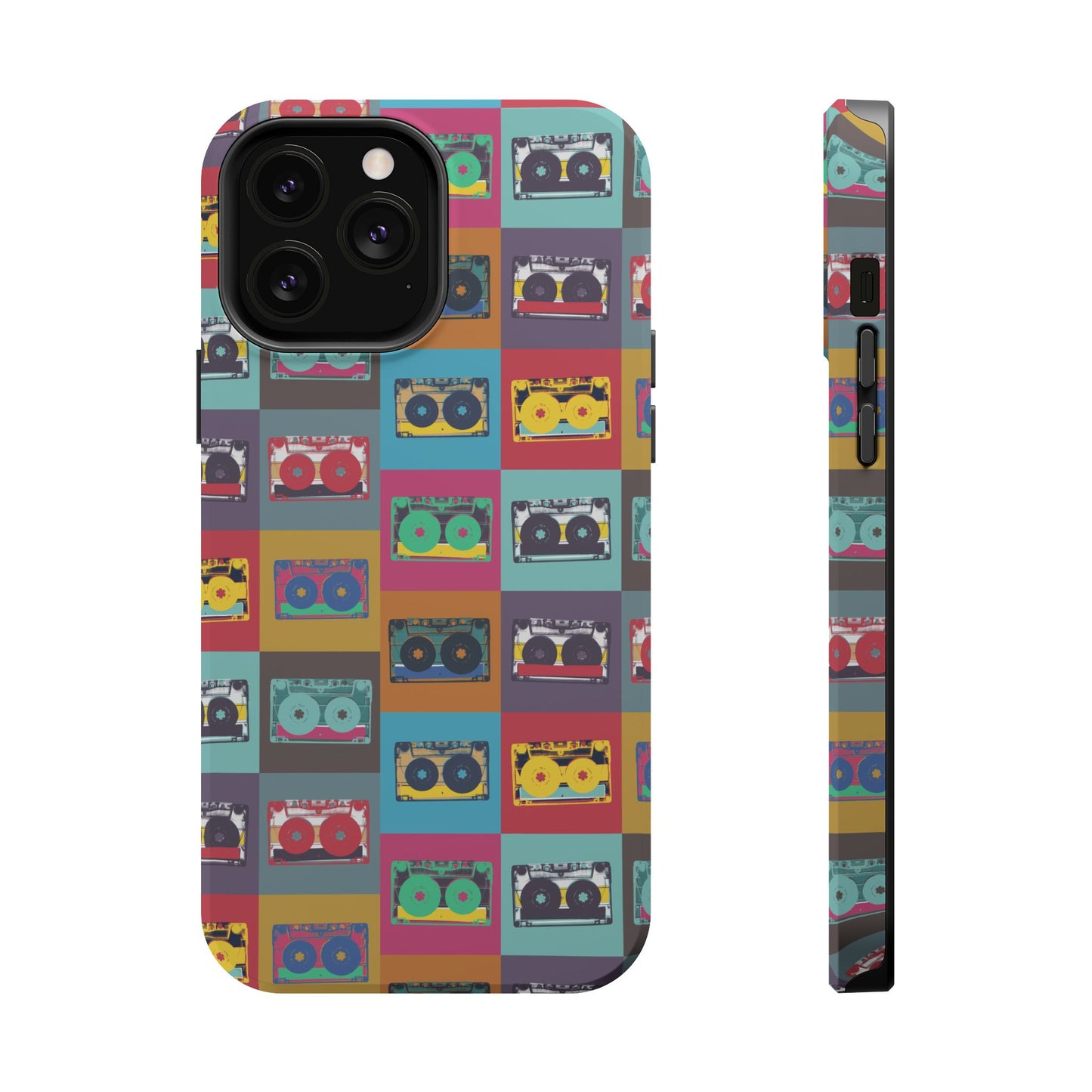 Retro Cassette Tape Phone Case, Vintage Style Tough Case, Music Lover Gift, Funky Tech Accessory, Fun Phone Cover
