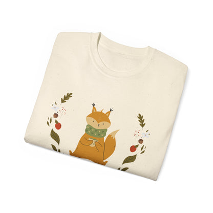 Whimsical Squirrel Tee - Cozy Unisex T-Shirt for Nature Lovers, Perfect Gift for Fall, Cute Wildlife Art, Eco-Friendly Fashion - MaisonThreadory