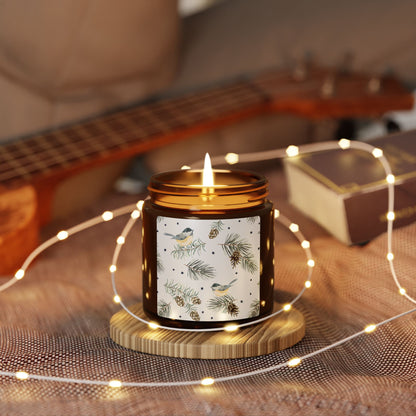 Soy Candle — Warm Geometric Amber Jar (Scented, Multi-Size)