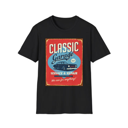 Classic Garage Vintage T-Shirt, Car Lovers Gift, Retro Car Tee, Father's Day Shirt, Classic Auto Enthusiast Apparel