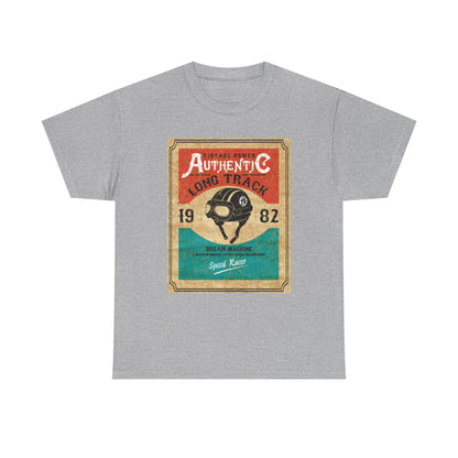 Vintage-Inspired Unisex Heavy Cotton Tee, Retro Graphic Tee, Authentic Long Track Shirt, Casual Vintage Wear, Gift for Racing Fans - MaisonThreadory