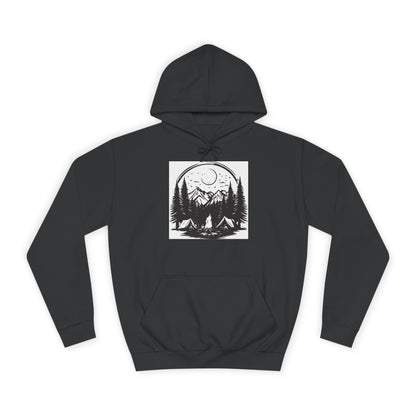 Nature-Inspired Unisex College Hoodie | Camping, Adventure, Outdoor Lover Gift, Cozy Pullover, College Apparel - MaisonThreadory