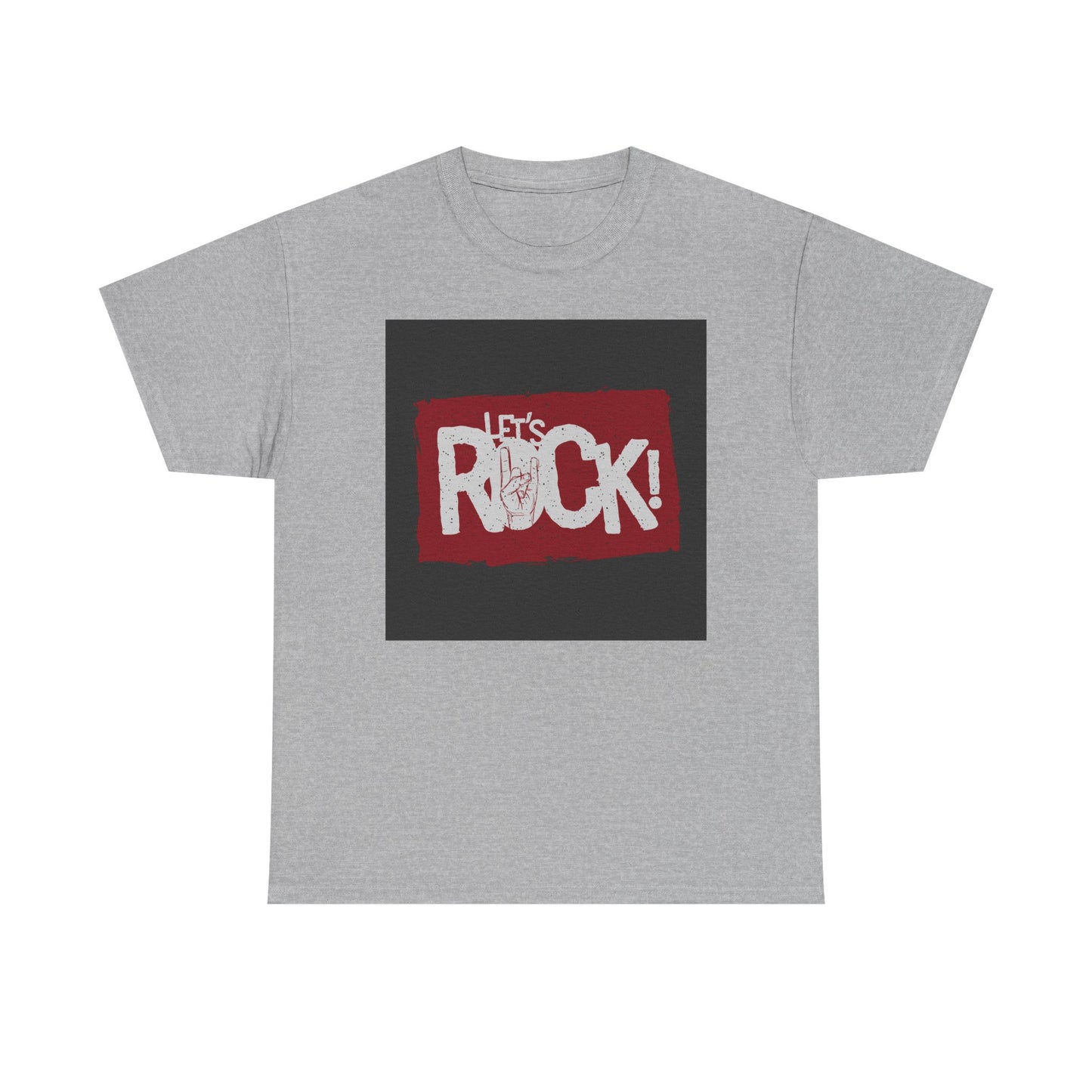 Let's Rock! Unisex Heavy Cotton Tee | Casual Music Apparel, Gift for Music Lovers, Concert Outfit, Rock Band Merchandise, Everyday Wear
